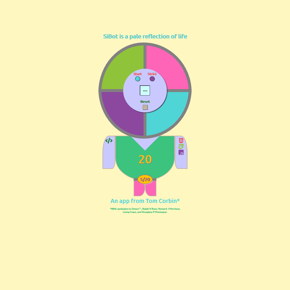 A project screenshot for SiBot is a Pale Reflection of Life